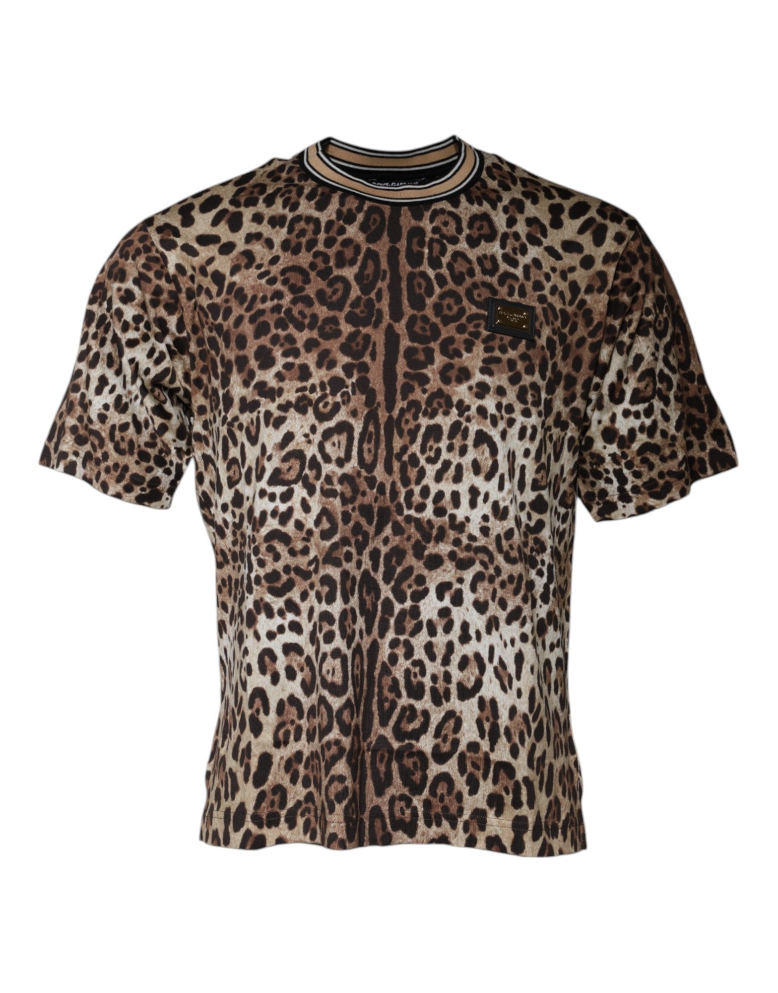 T-shirt Dolce & Gabbana léopard marron