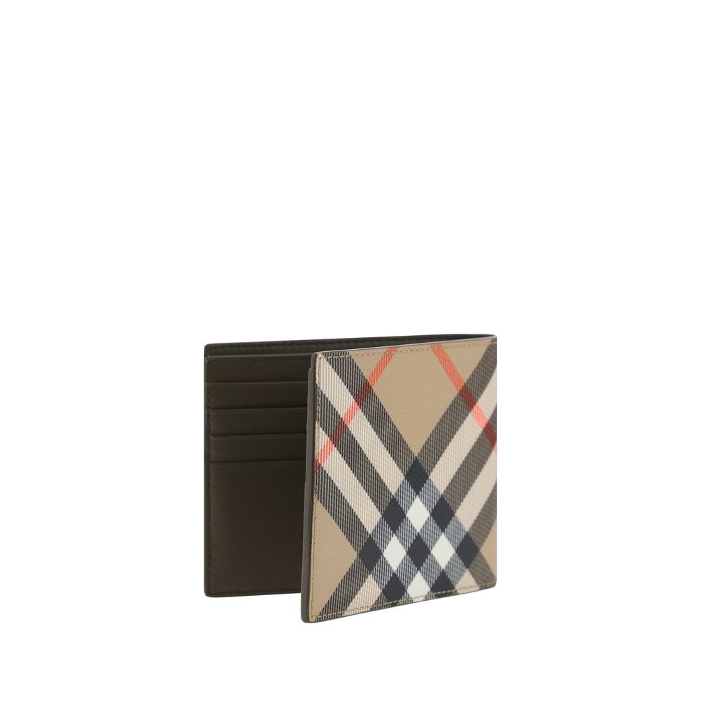 Portefeuille Burberry à carreaux beiges