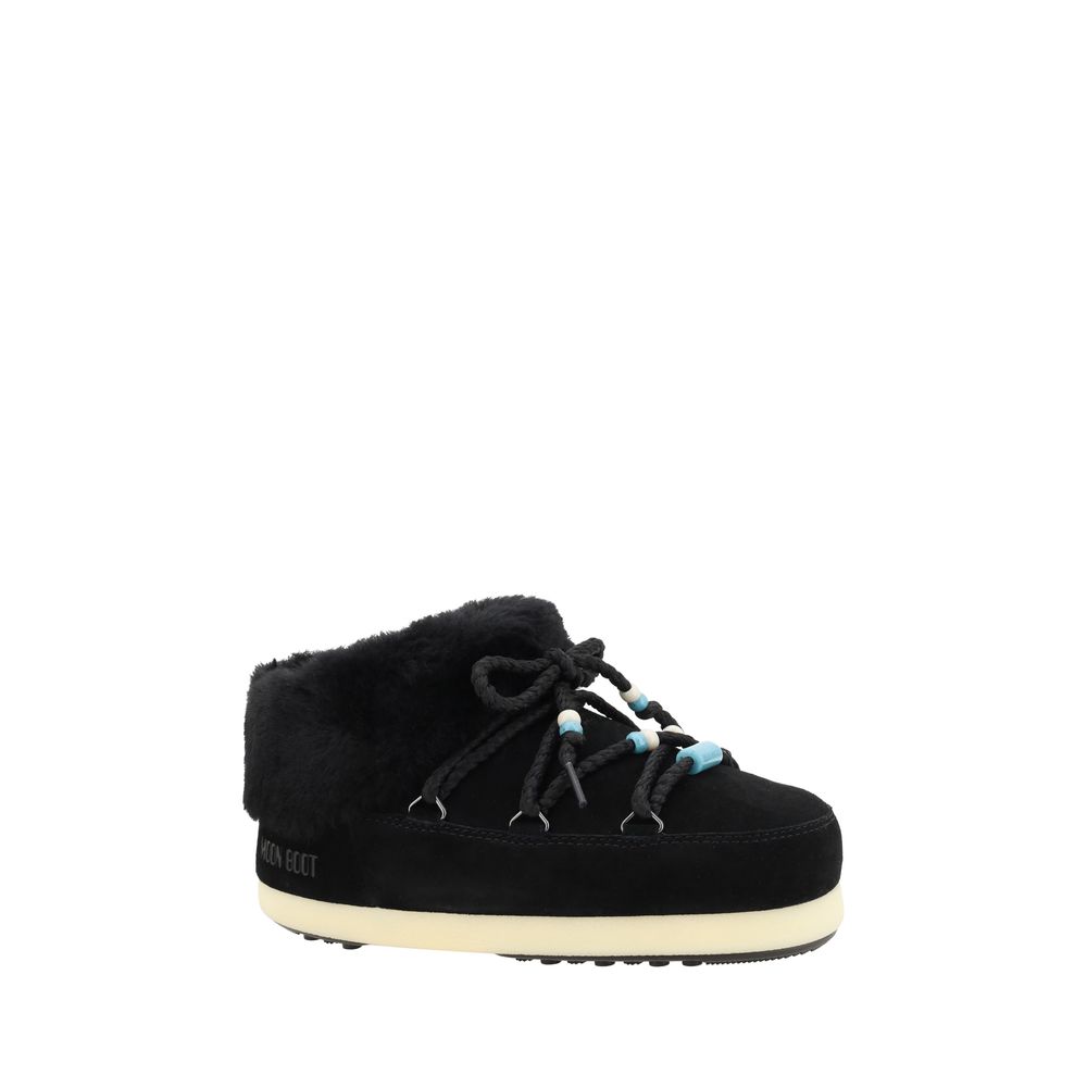 Bottines Moon Boot en daim beiges