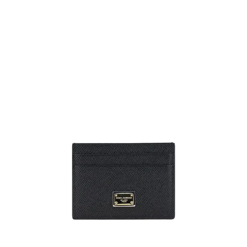Porte-cartes Dolce&Gabbana en cuir noir Dolce & Gabbana