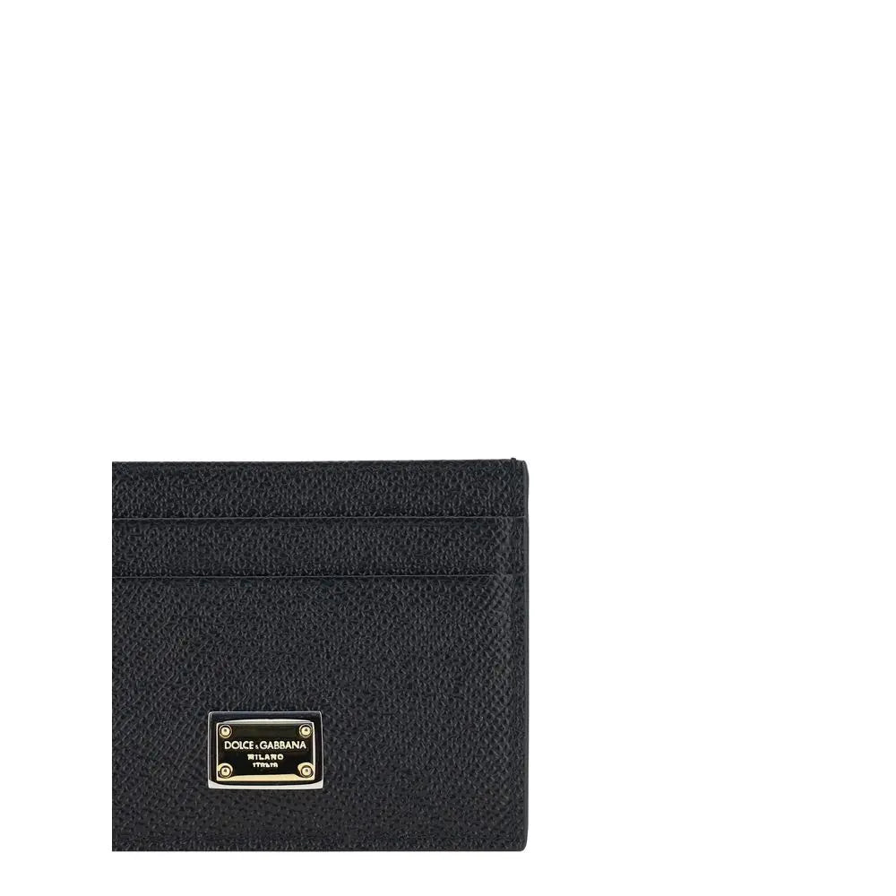 Porte-cartes Dolce&Gabbana en cuir noir Dolce & Gabbana