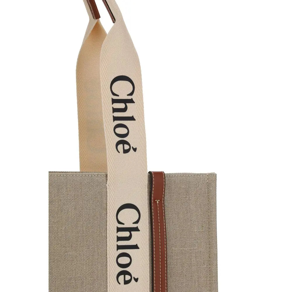Sac à épaule Chloé Woody beige Chloé