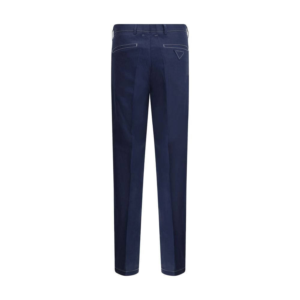Pantalons Prada avec logo triangulaire beiges