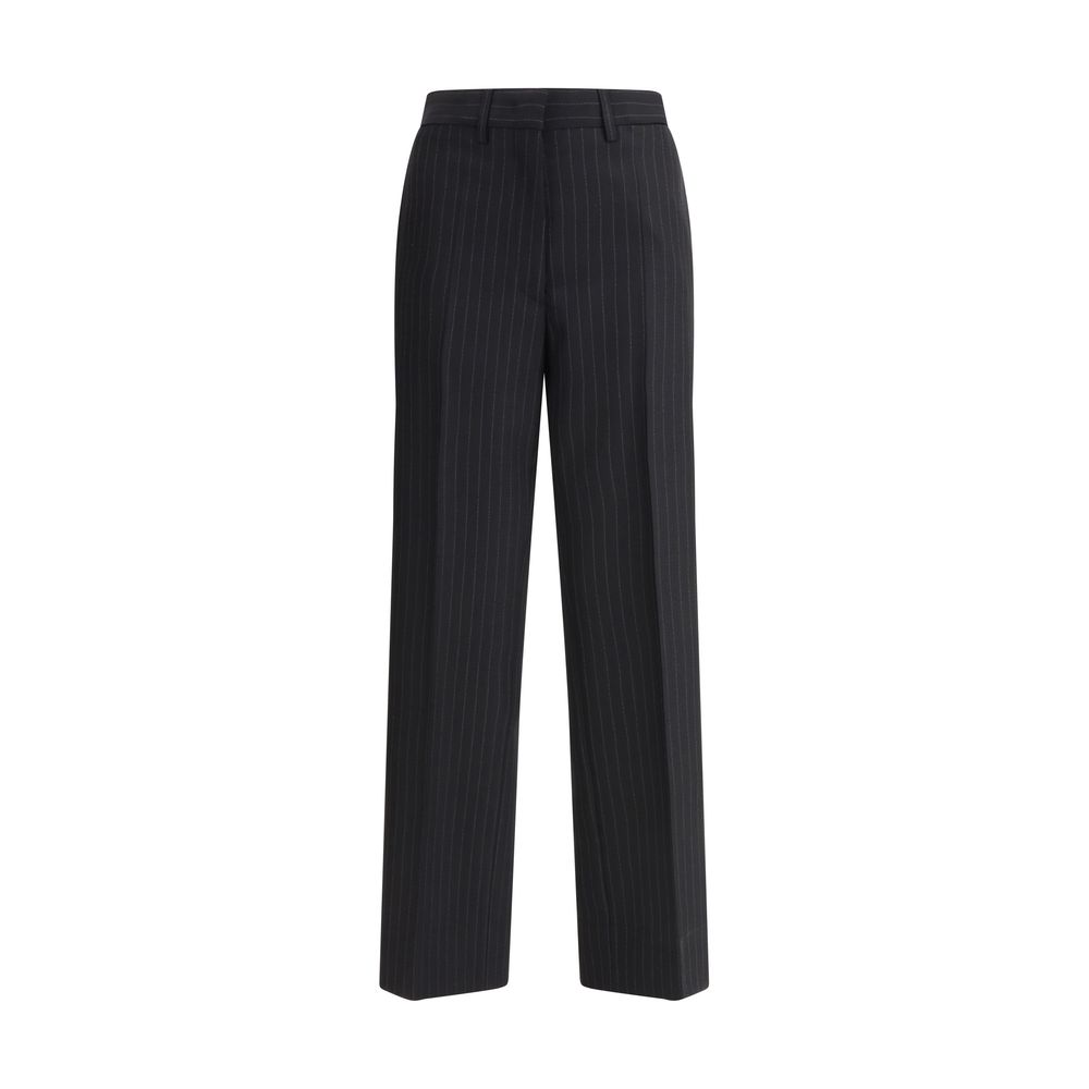 Pantalon Miu Miu rayé chic noir
