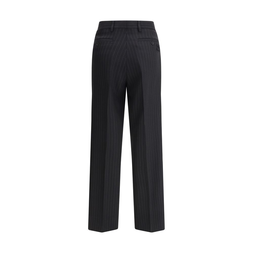 Pantalon Miu Miu rayé chic noir