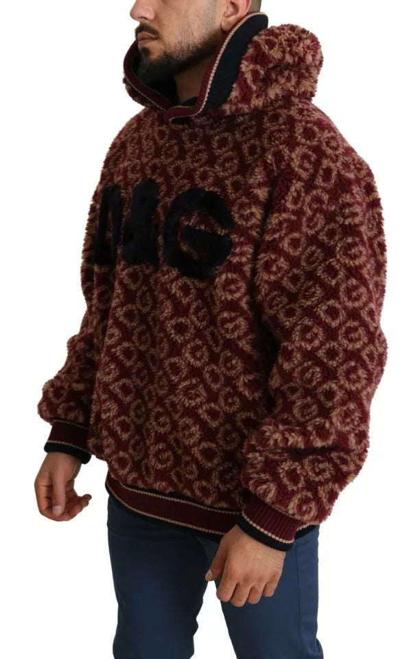 Pull DOLCE & GABBANA à capuche rouge beige