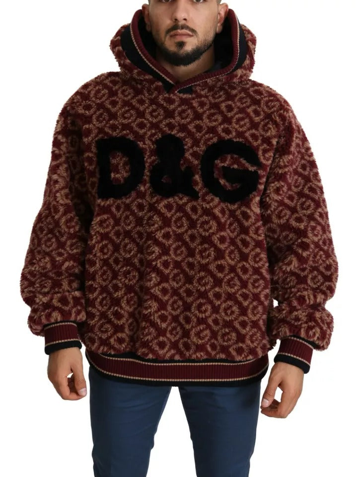 Pull DOLCE & GABBANA à capuche rouge beige