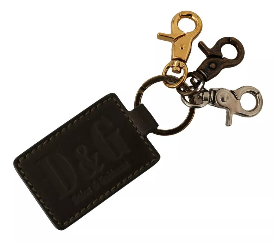 porte-clés Dolce & Gabbana D&G cuir vert