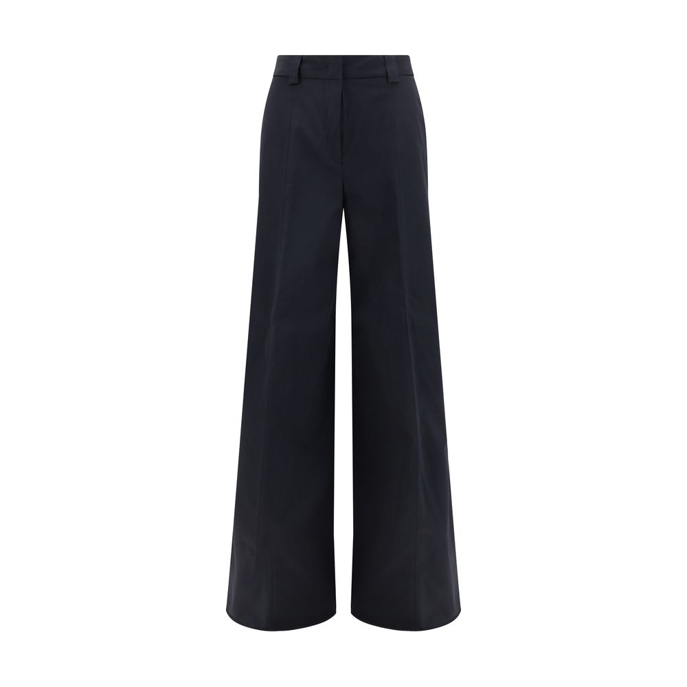 Pantalon The Latest large taille haute blanc