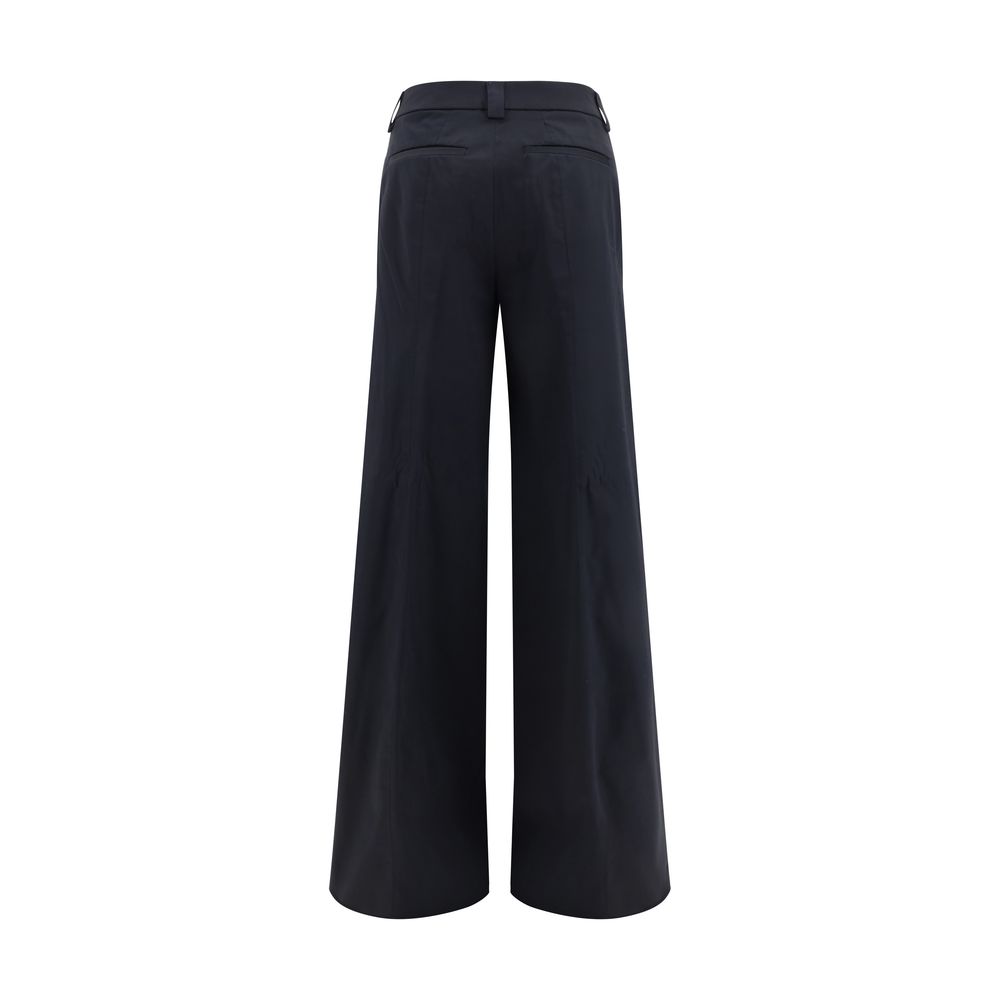 Pantalon The Latest large taille haute blanc