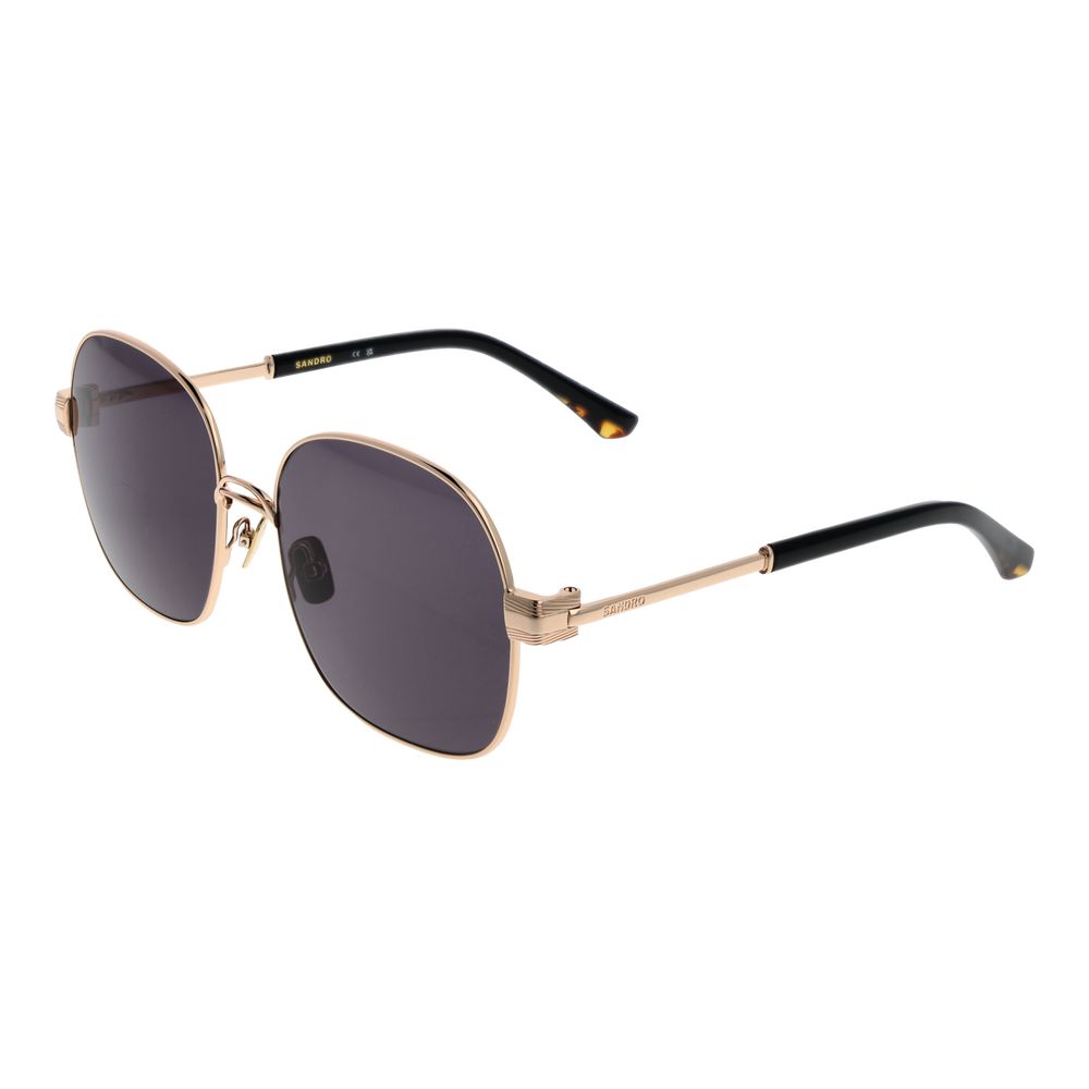 Lunettes de soleil dorées rondes