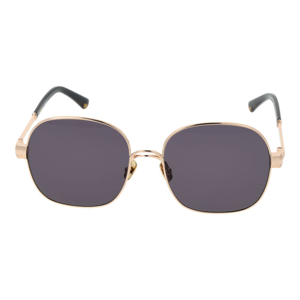 Lunettes de soleil dorées rondes