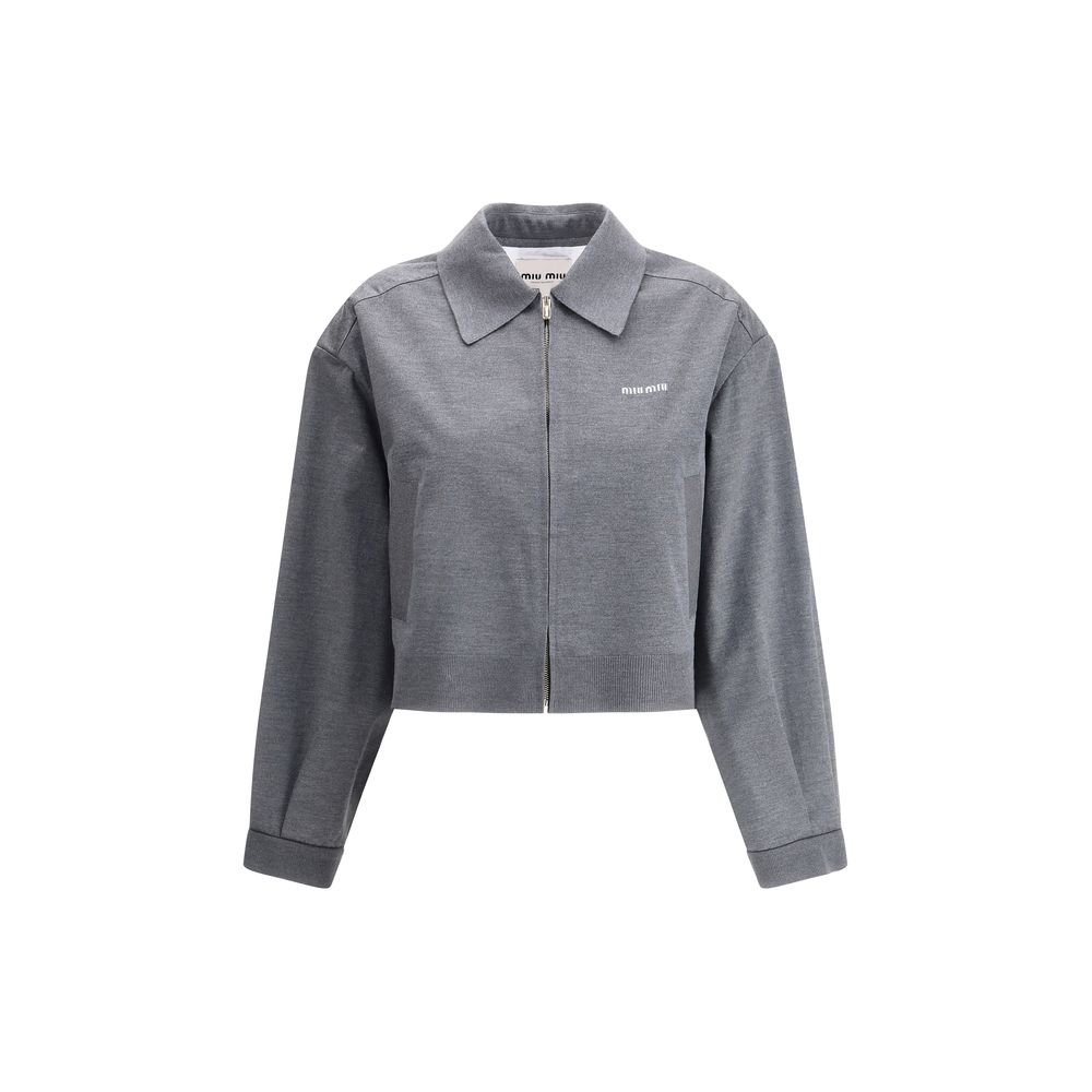 Veste Miu Miu zippée beige