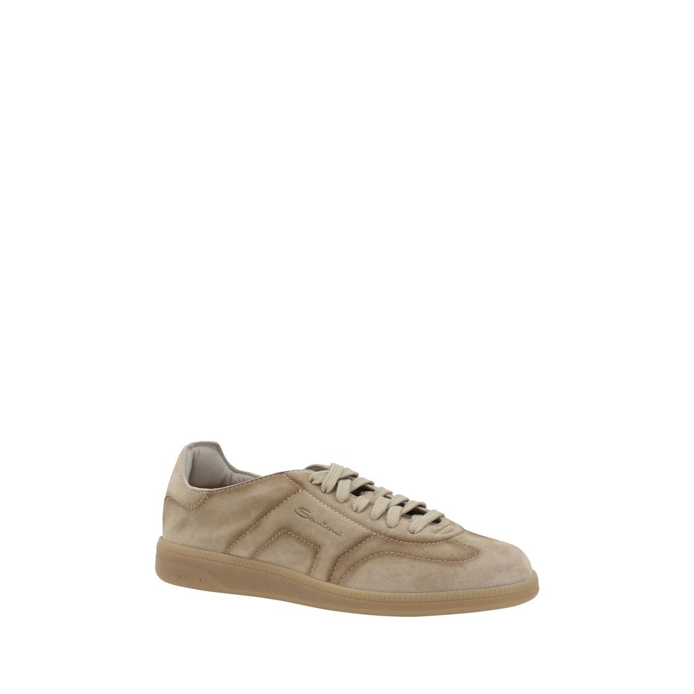 Baskets Santoni en cuir blanches
