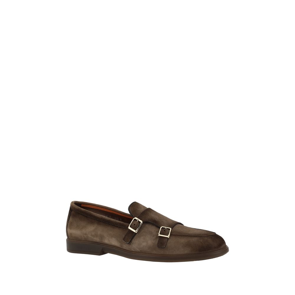 Loafers Santoni à boucles brunes