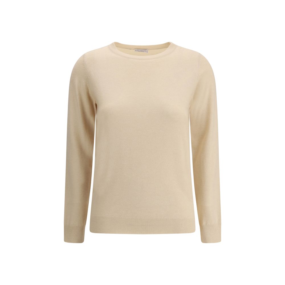 Pull Brunello Cucinelli à col rond noir