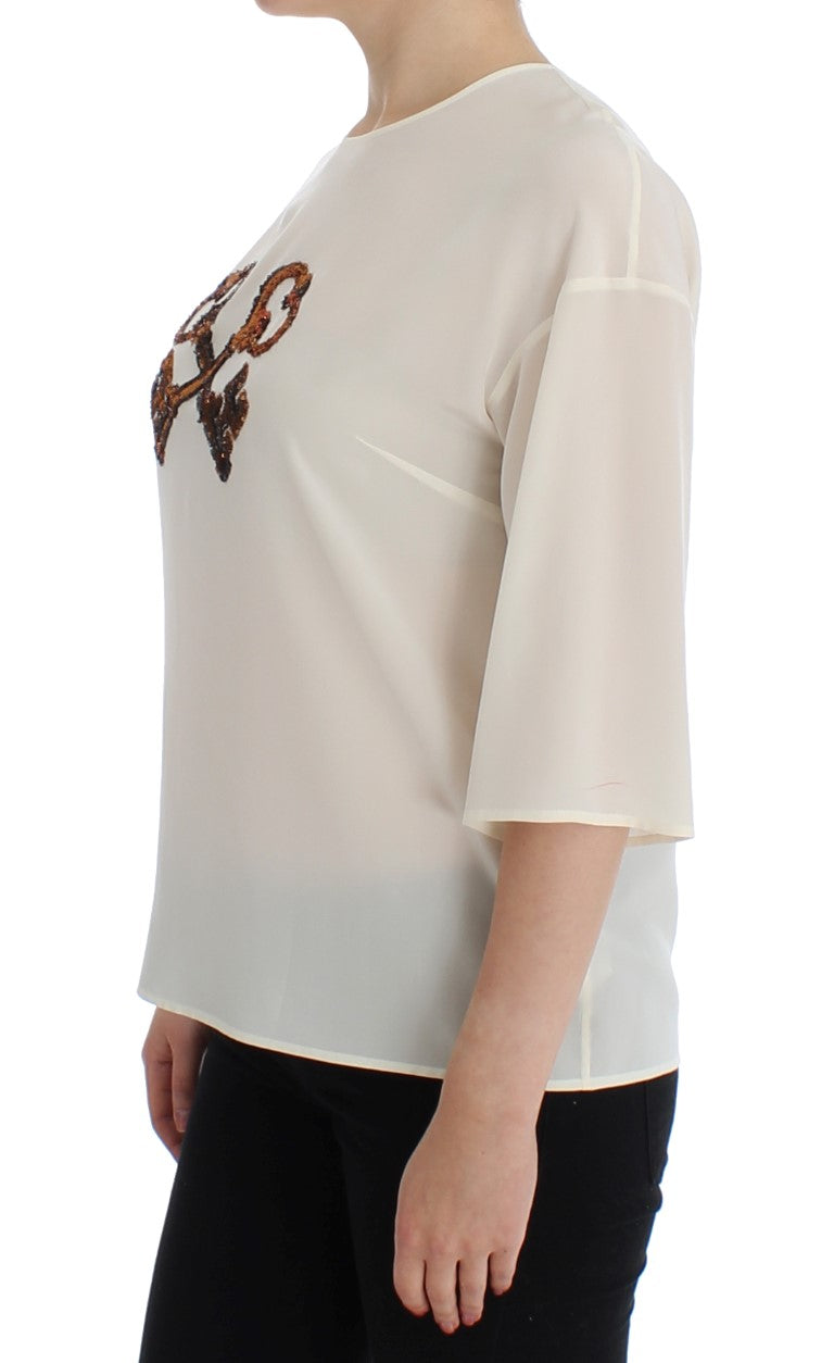 T-shirt Dolce & Gabbana Enchanted blanc ivoire