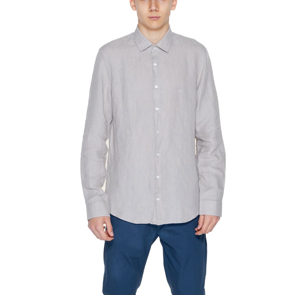 Chemise beige en lin