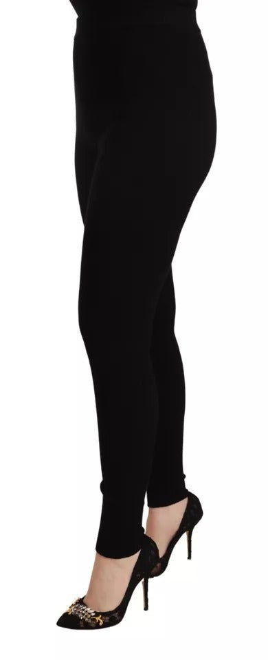 Pantalons Dolce & Gabbana haute taille noirs
