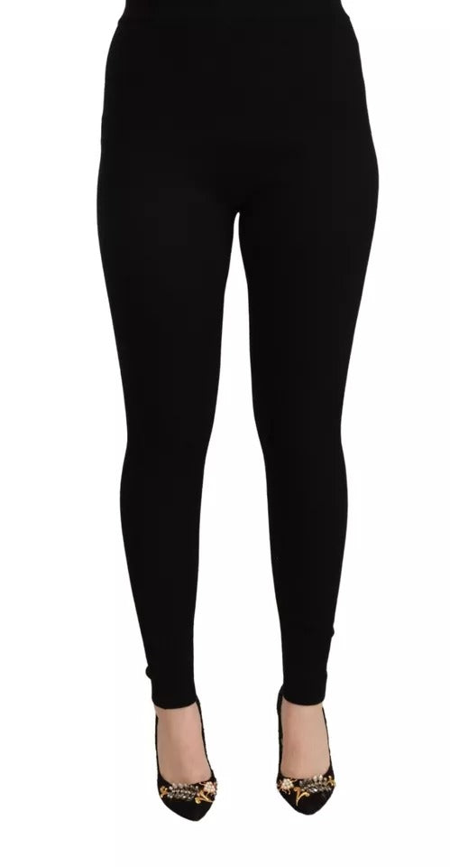 Pantalons Dolce & Gabbana haute taille noirs