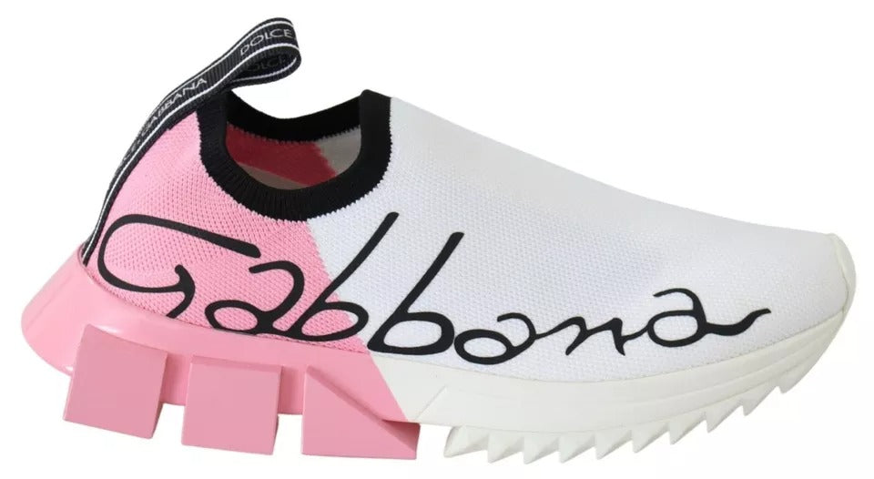 Baskets Dolce & Gabbana Sorrento blanches et roses