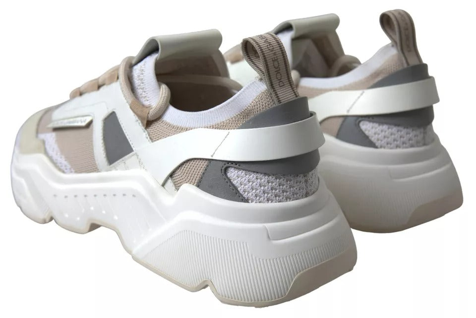 Baskets Dolce & Gabbana DAYMASTER beige et blanc