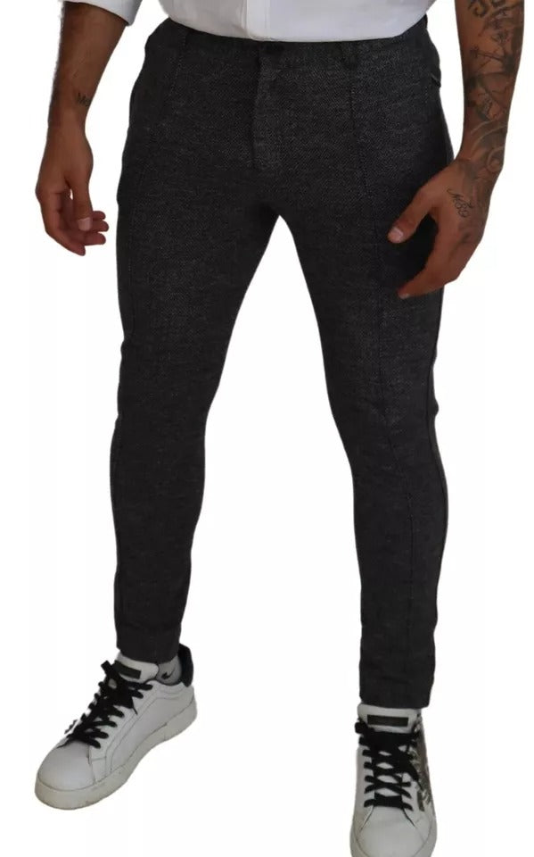 Pantalon Dolce & Gabbana Skinny noir avec chevrons