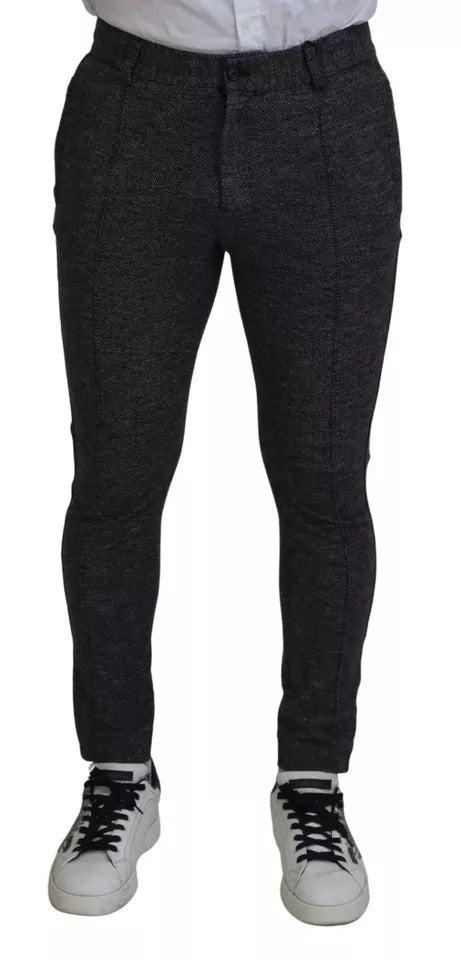 Pantalon Dolce & Gabbana Skinny noir avec chevrons
