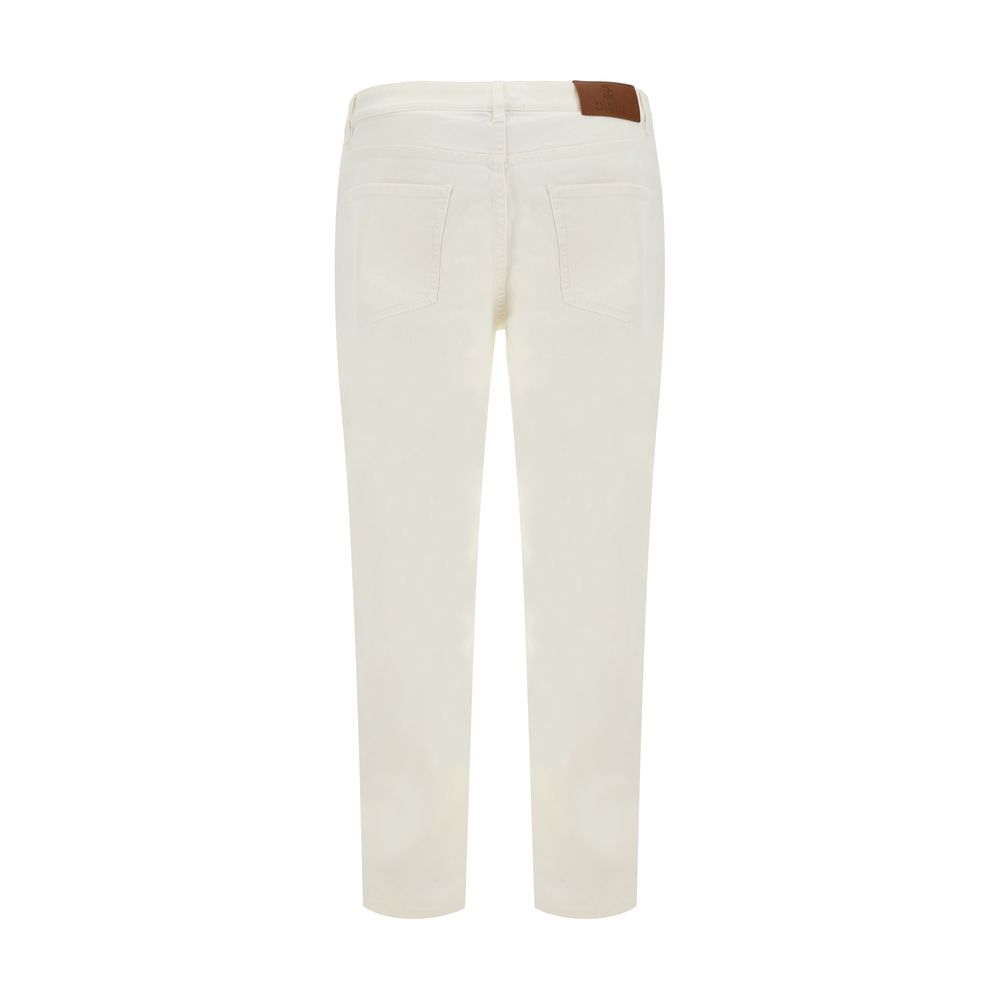 Jeans Brunello Cucinelli avec ourlet bleu
