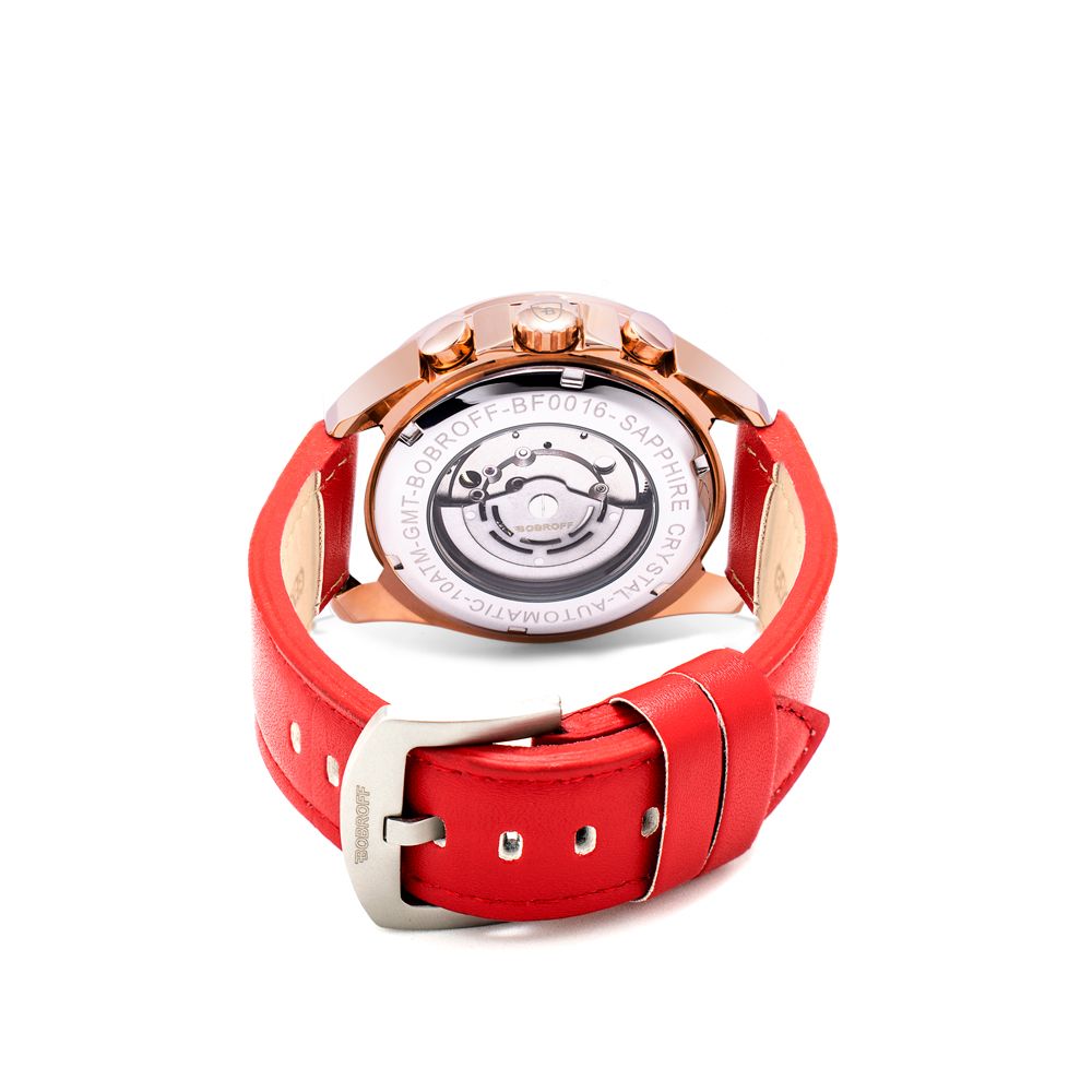 Montre automatique Levi's cuir rouge