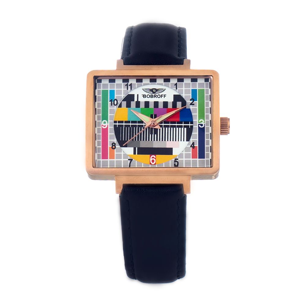 Montre Black Leather Black Leather bronze