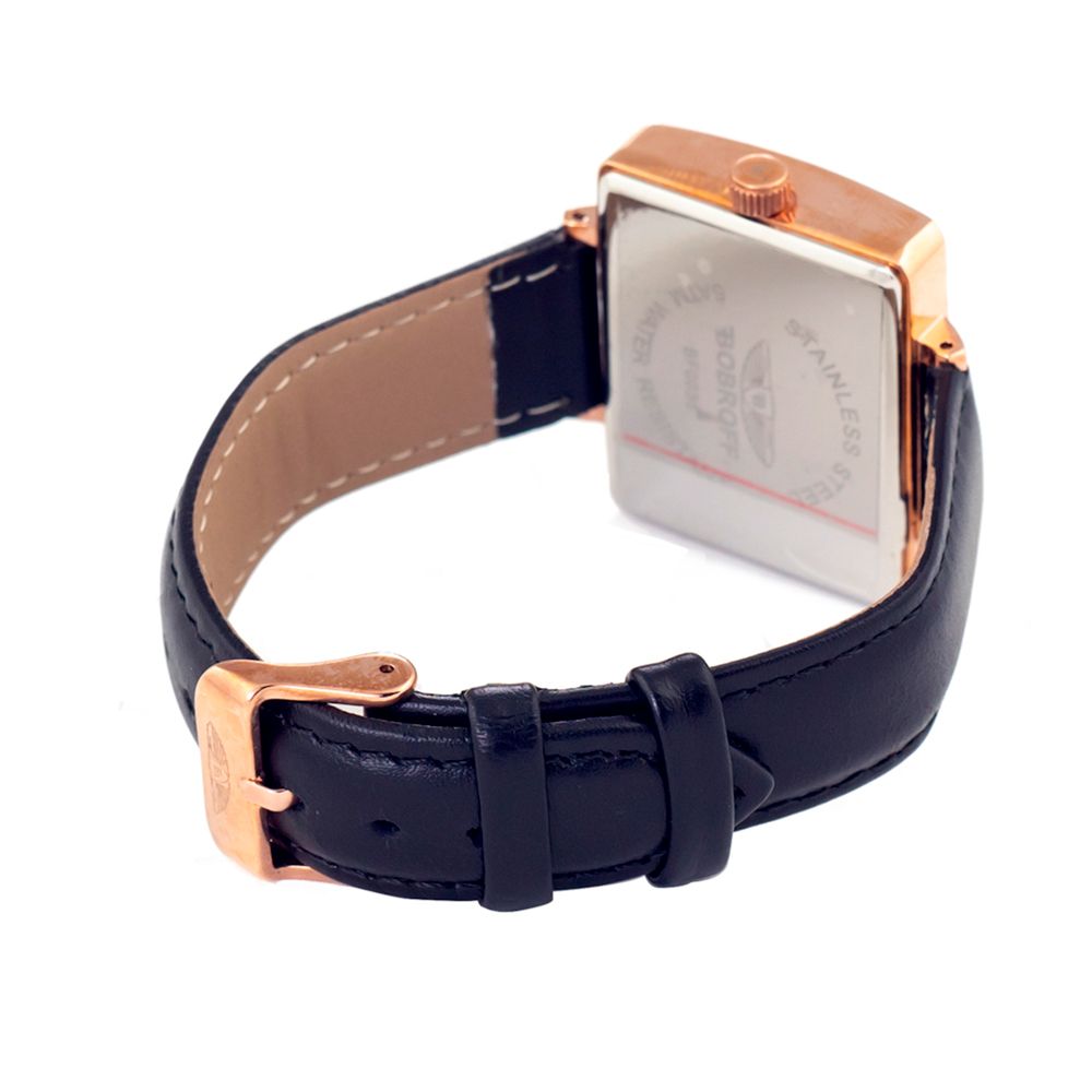 Montre Black Leather Black Leather bronze