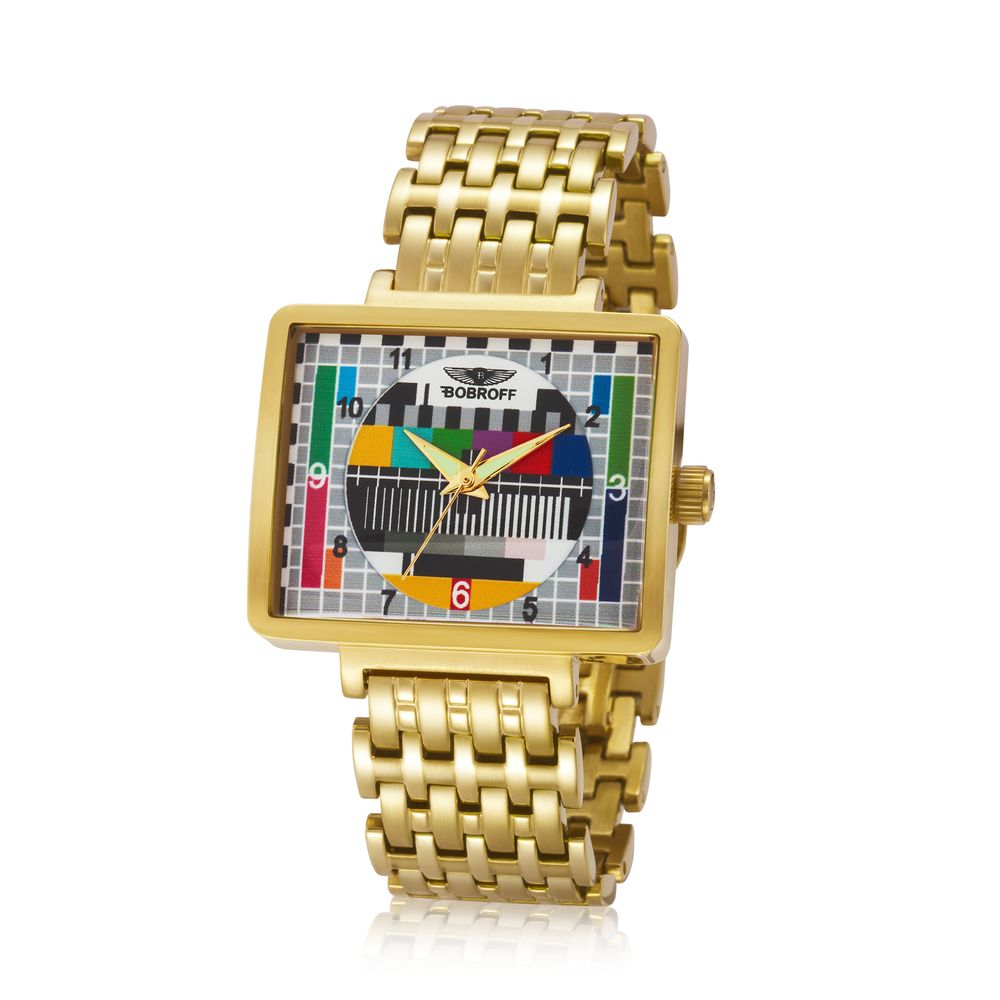 Montre inoxydable dorée