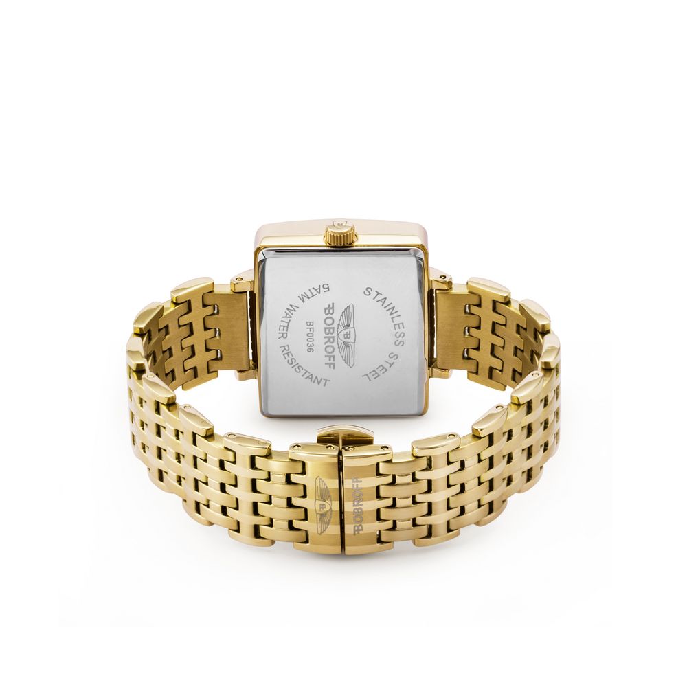 Montre inoxydable dorée