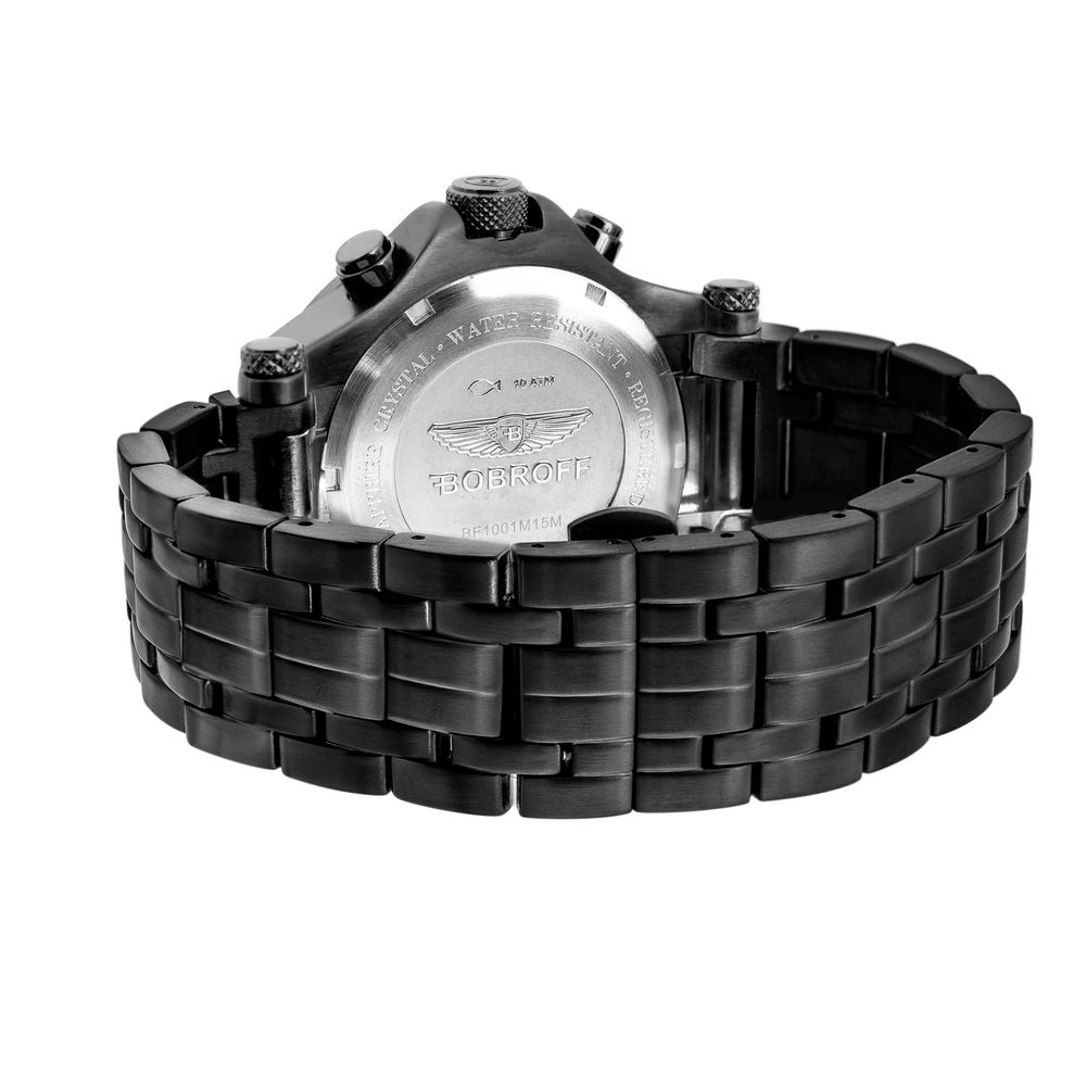 Montre noire acier inoxydable noire