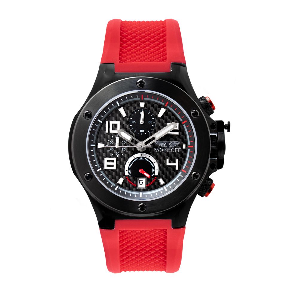 Montre Red Rubber quartz noire rouge