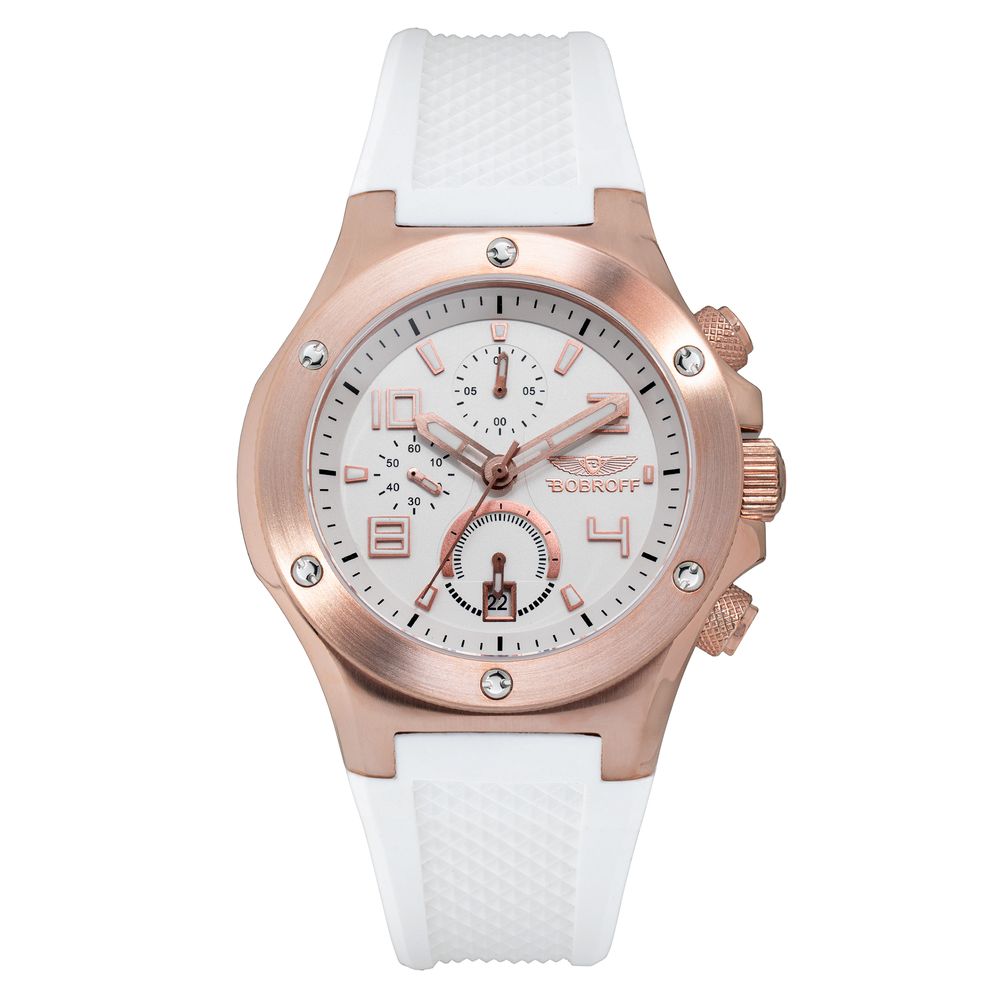 Montre Quartz rose gold blanche