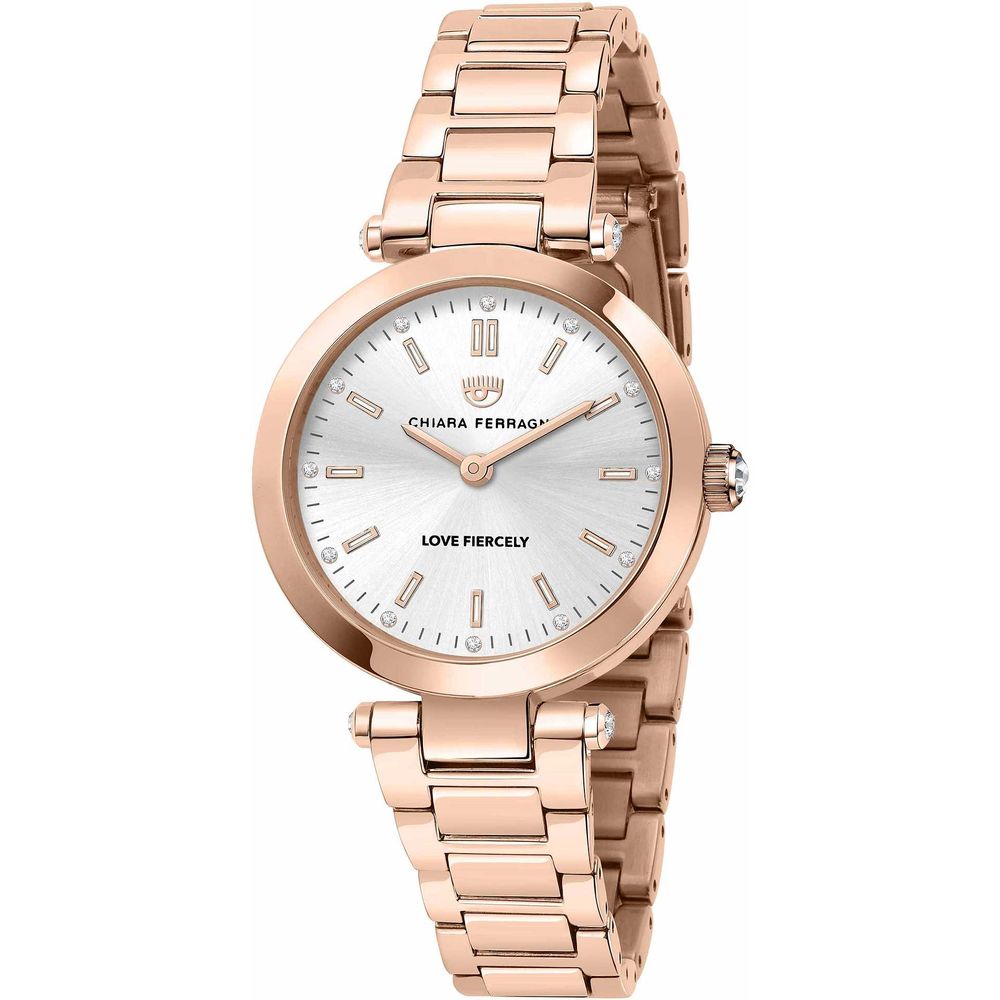 Montre acier inoxydable multicolore rose
