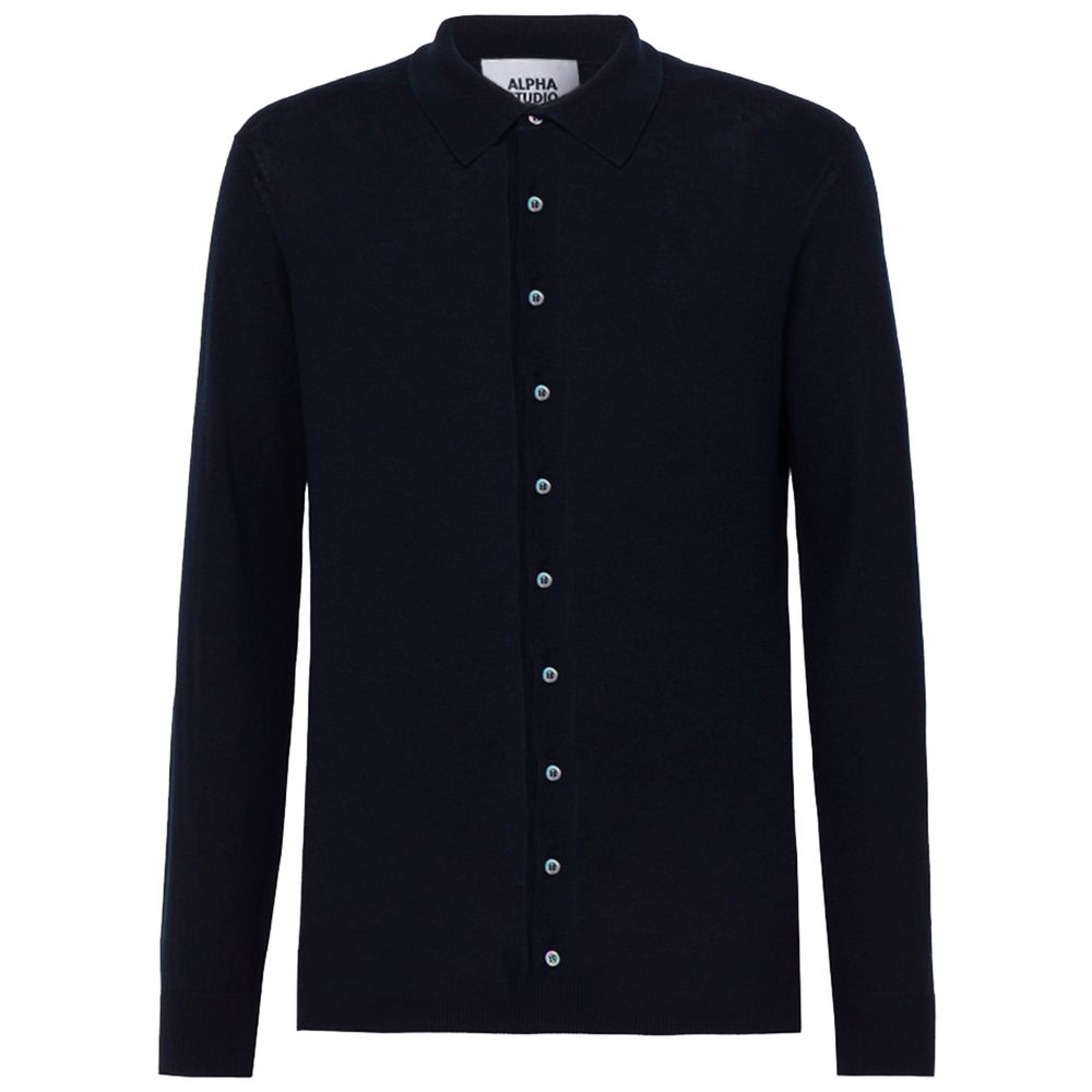 Chemise Alpha Studio bleu foncé