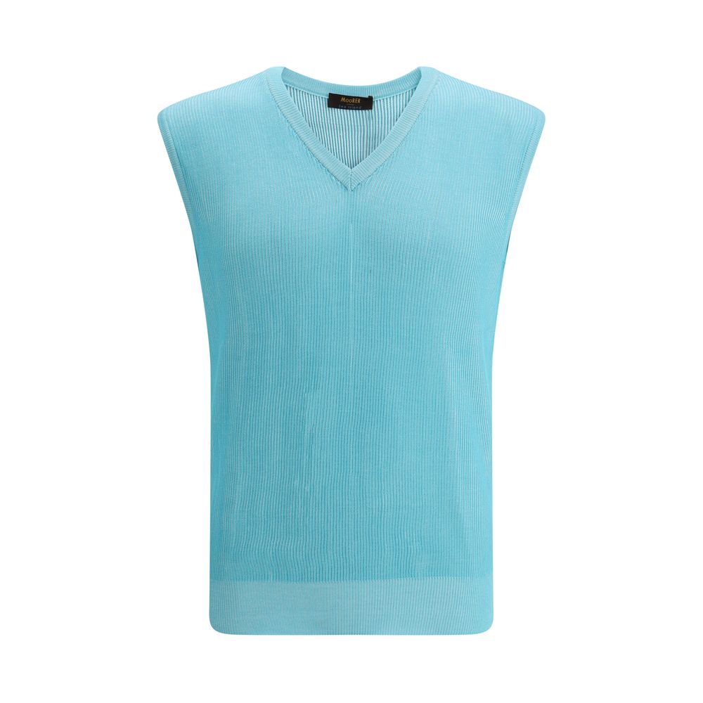 Gilet Moorer Anson-sia bleu