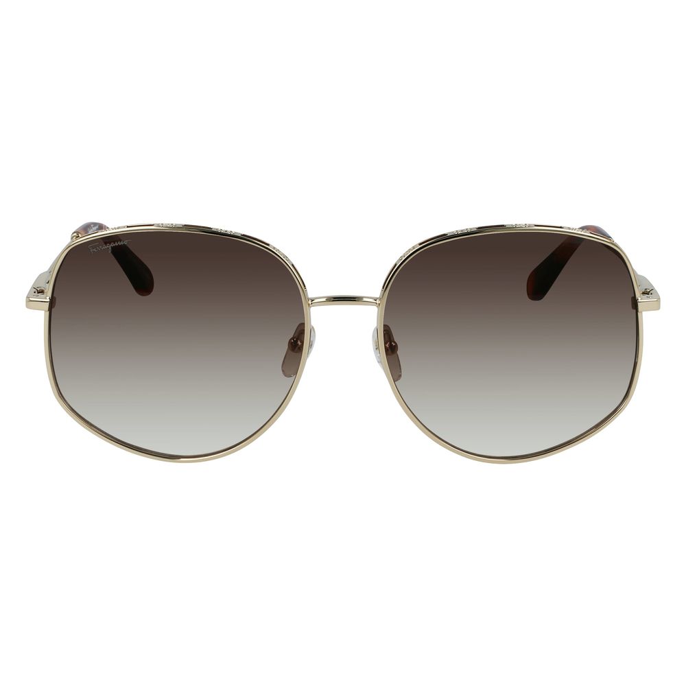 Lunettes Salvatore Ferragamo SF277S dorées et roses