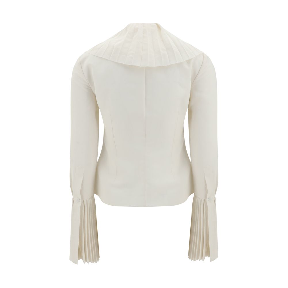 Chemise Alexander McQueen à volants crème
