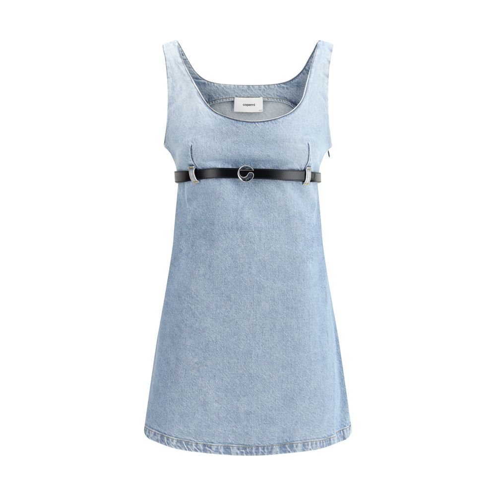 Robe denim Coperni sans manches bleue