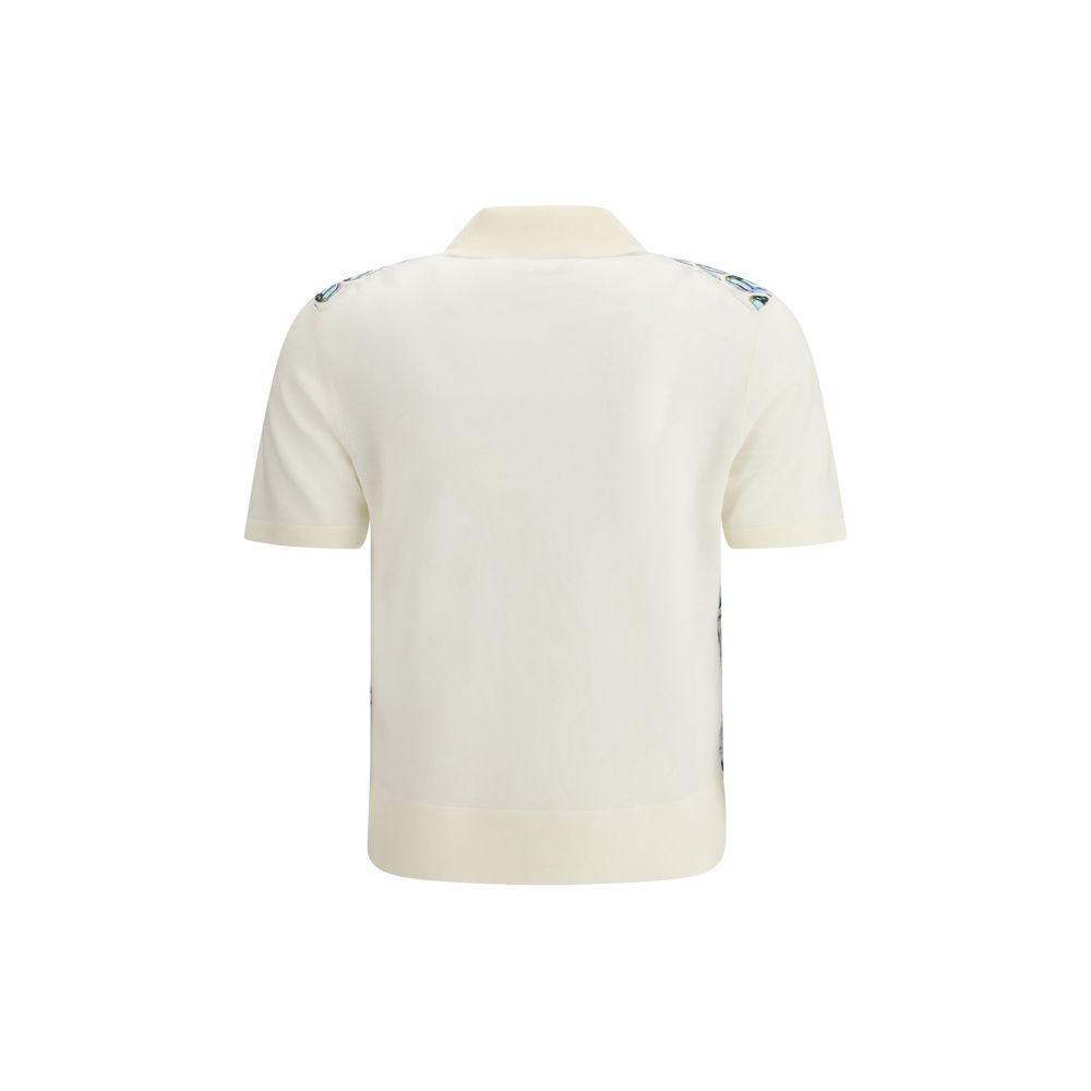 Polo Tory Burch en laine et soie blanc