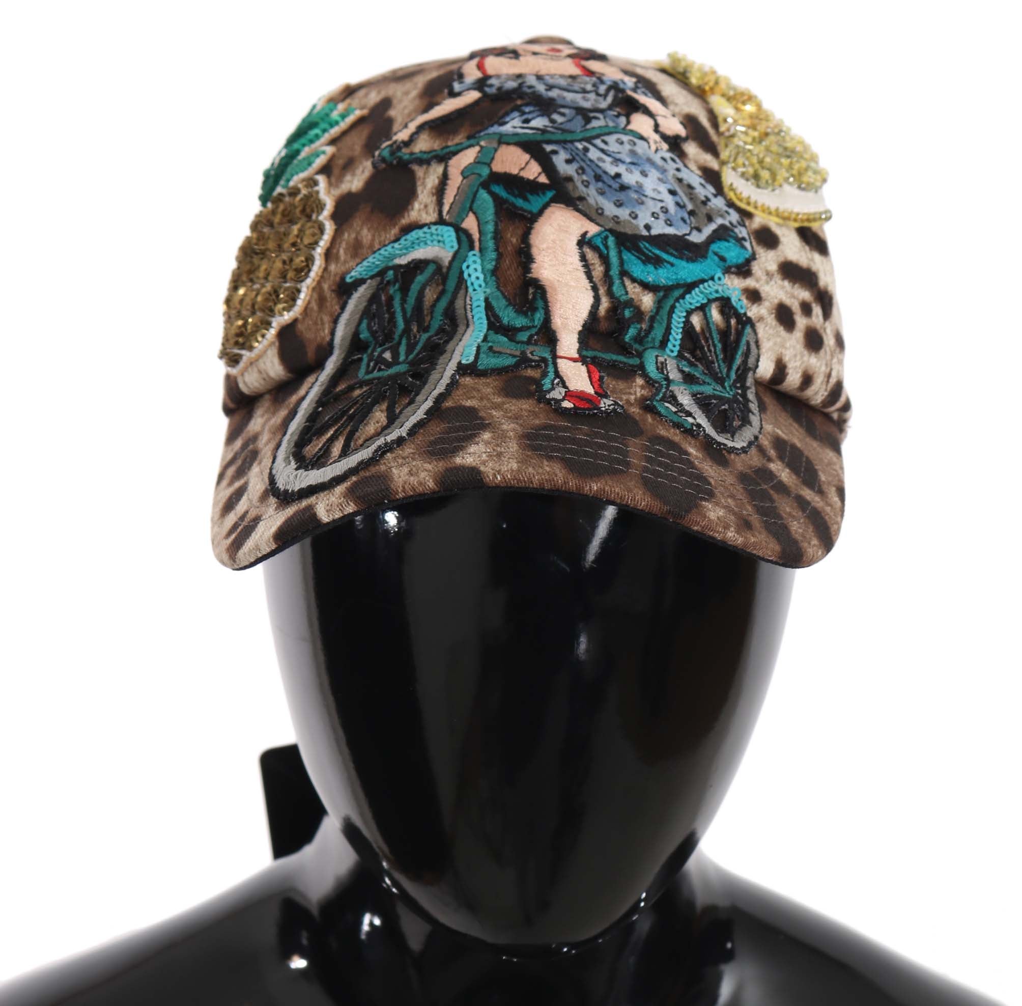 Casquette Dolce & Gabbana léopard marron