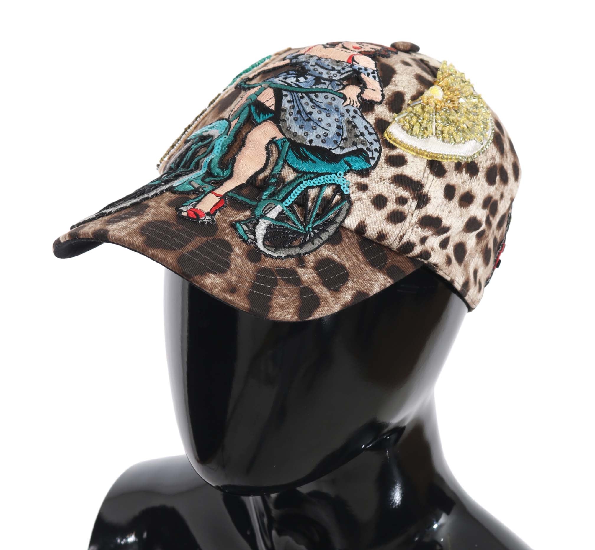Casquette Dolce & Gabbana léopard marron