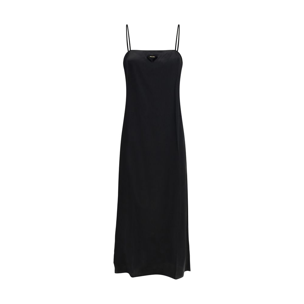Robe Prada à fines bretelles noire