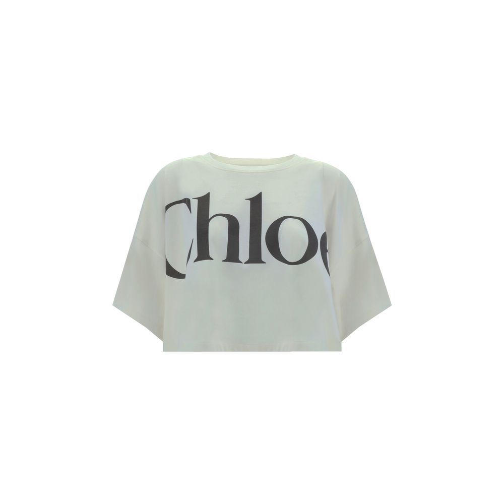T-shirt Chloé cropped blanc