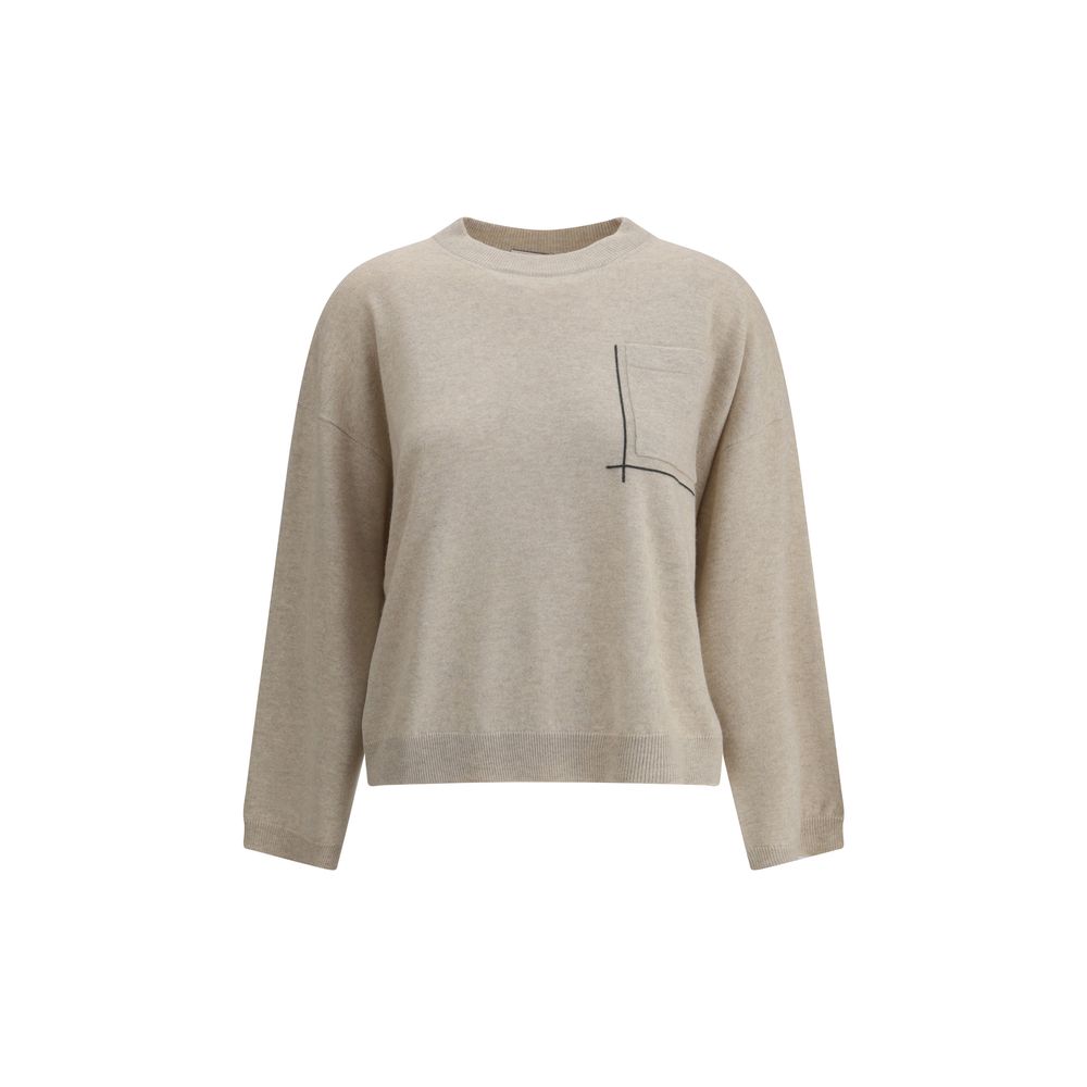 Pull Virgin Wool oversize beige