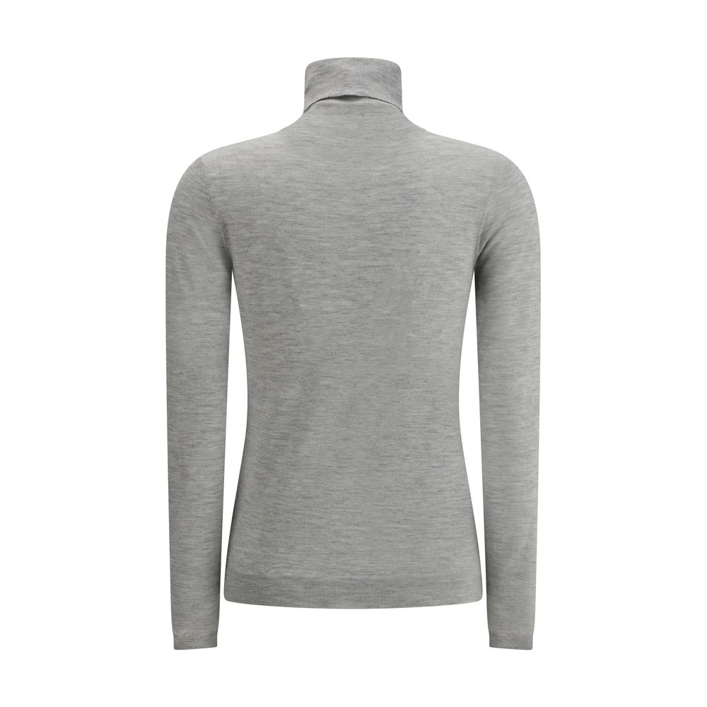 Pull Brunello Cucinelli col roulé gris